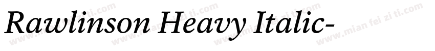 Rawlinson Heavy Italic字体转换